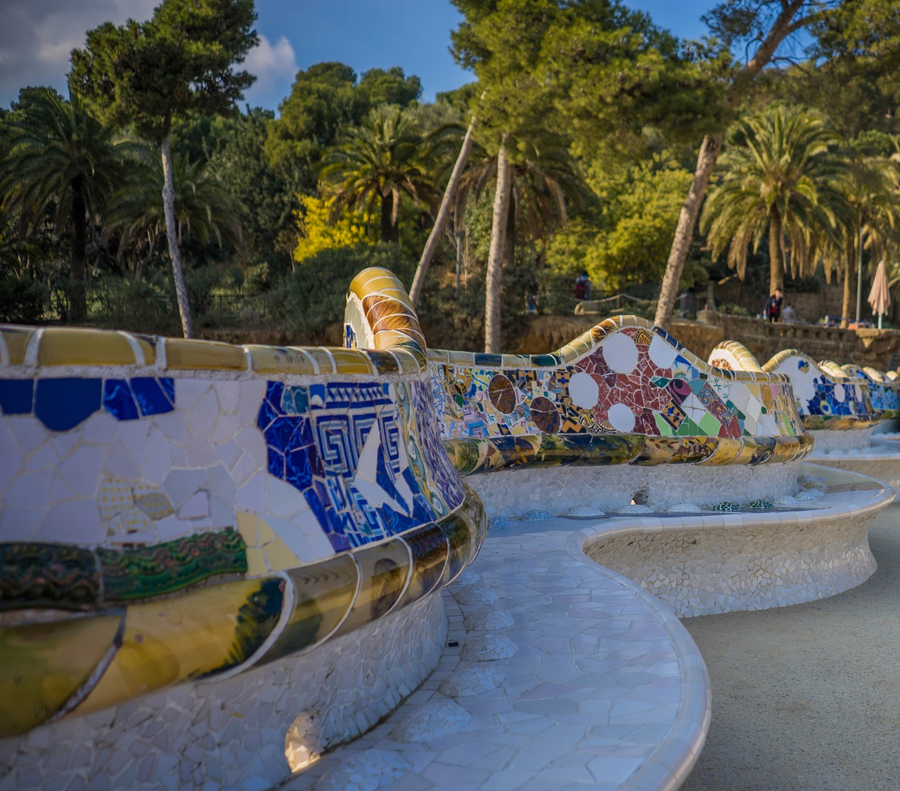 gaudi guell park architecture free photo