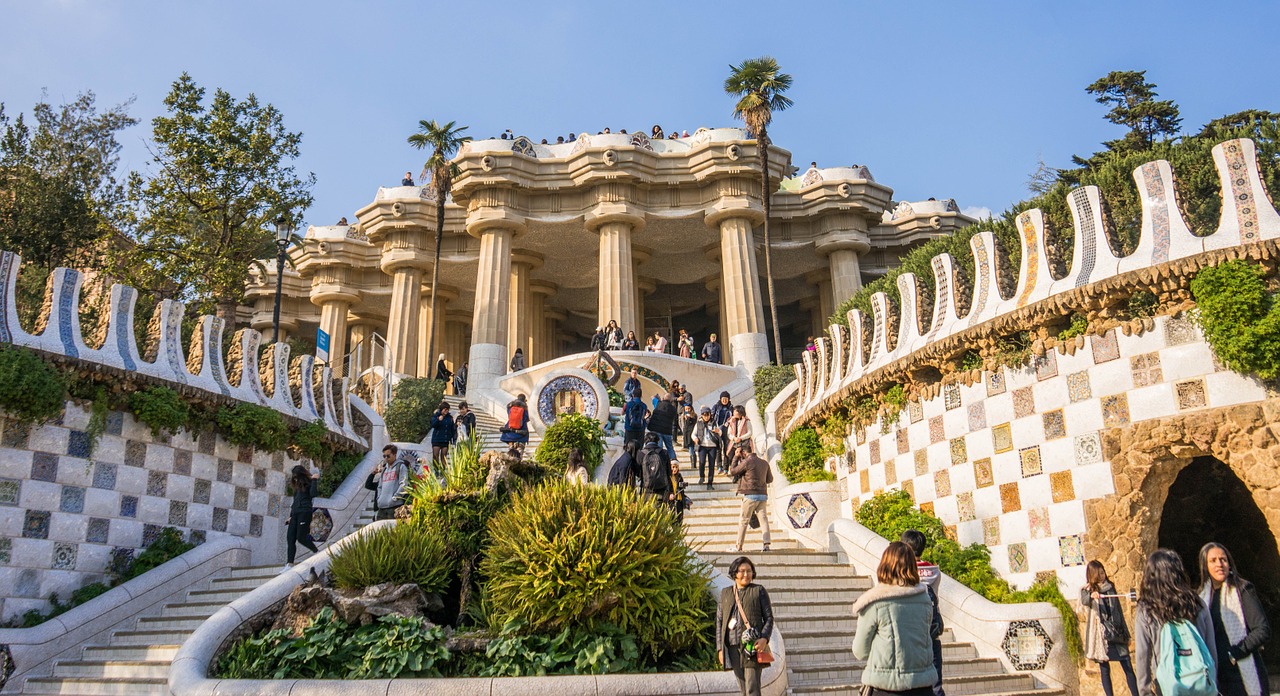 gaudi guell park architecture free photo