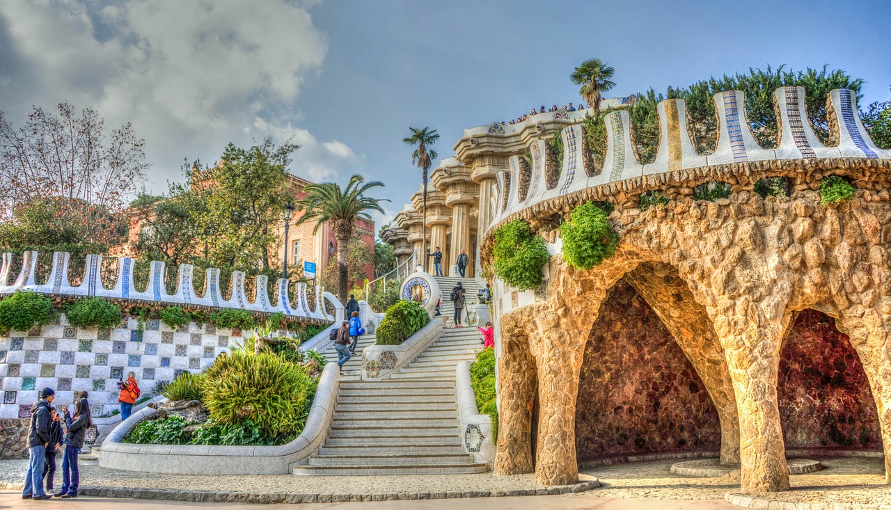 gaudi guell park architecture free photo