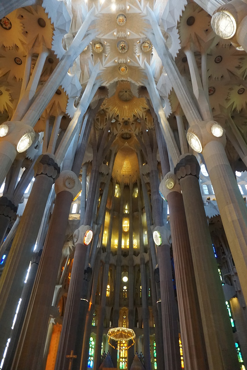 Gaudi,church of the holy family,ceiling,free pictures, free photos ...