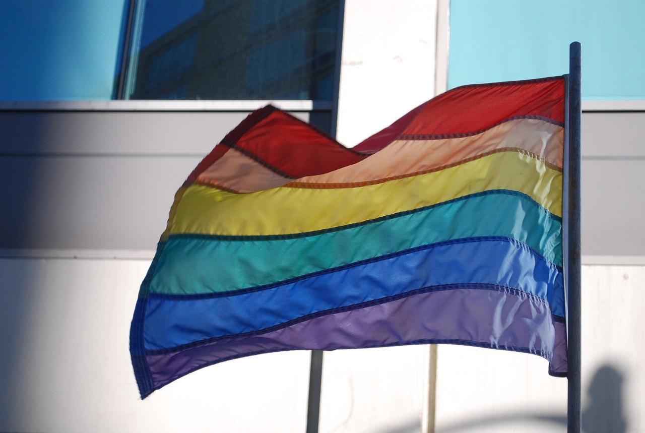 gay rainbow flag free photo