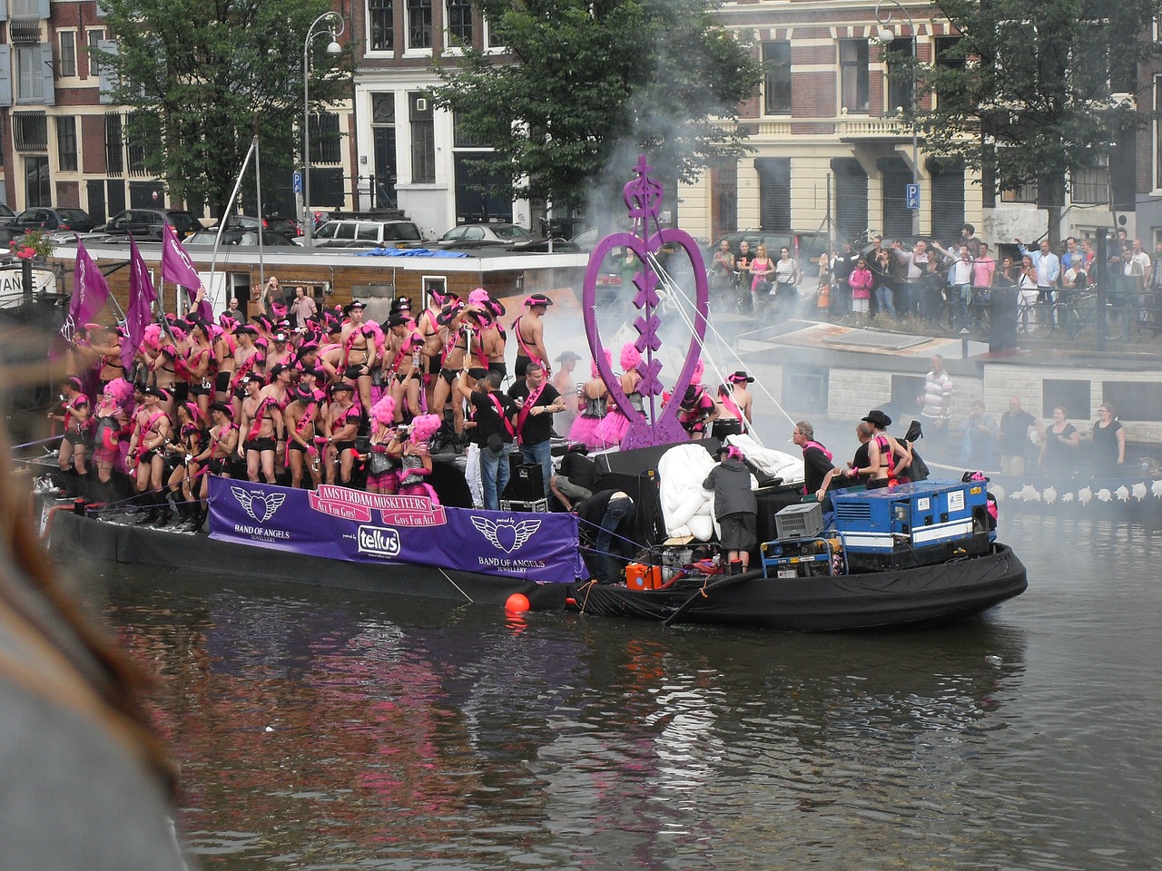 gay parade beaten up amsterdam party free photo