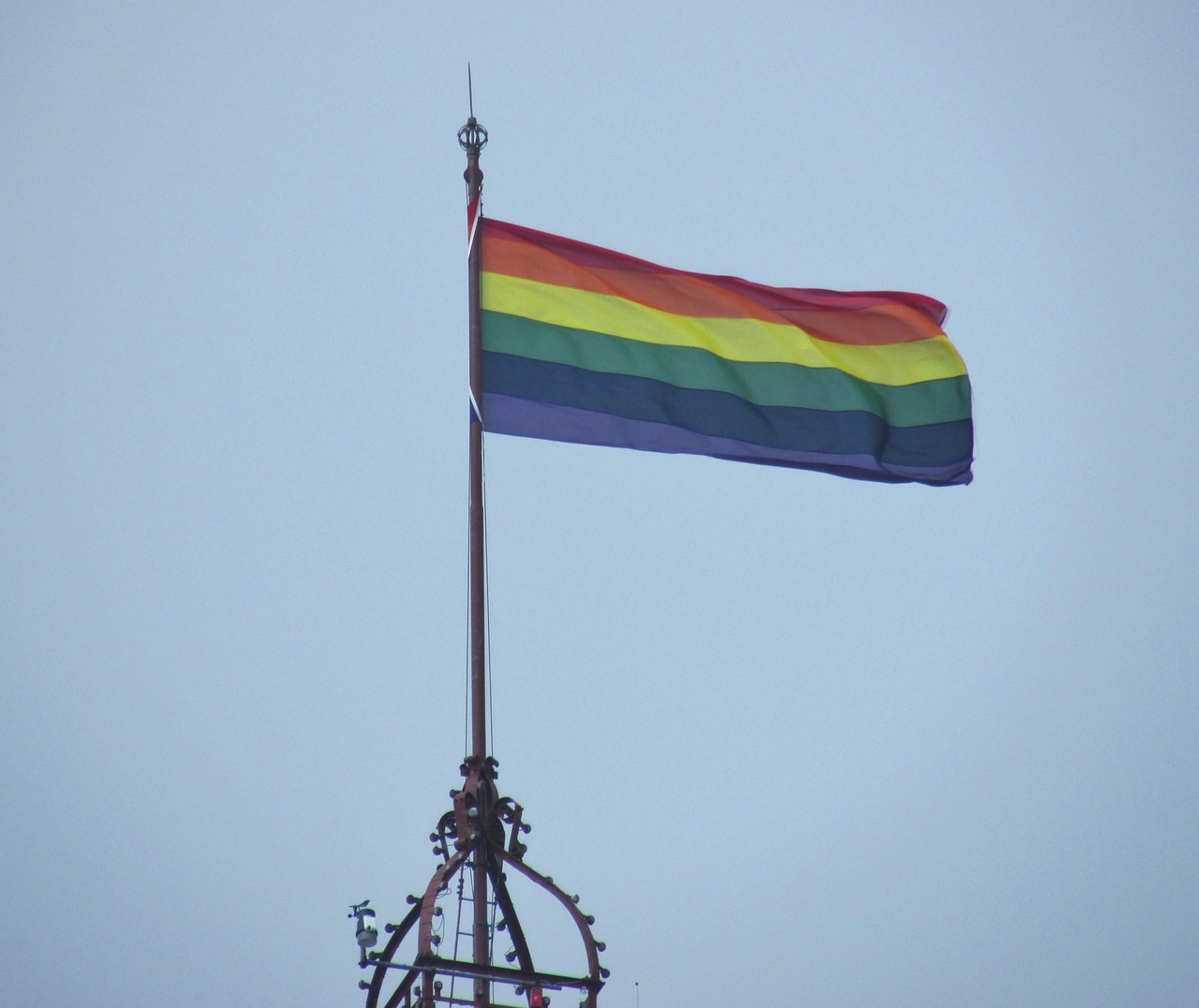 gay pride flag homosexual rainbow free photo