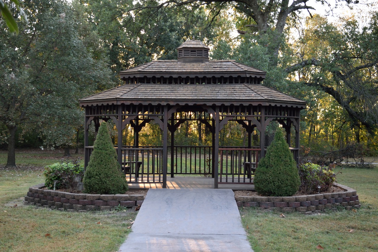 gazebo park outdoor free photo