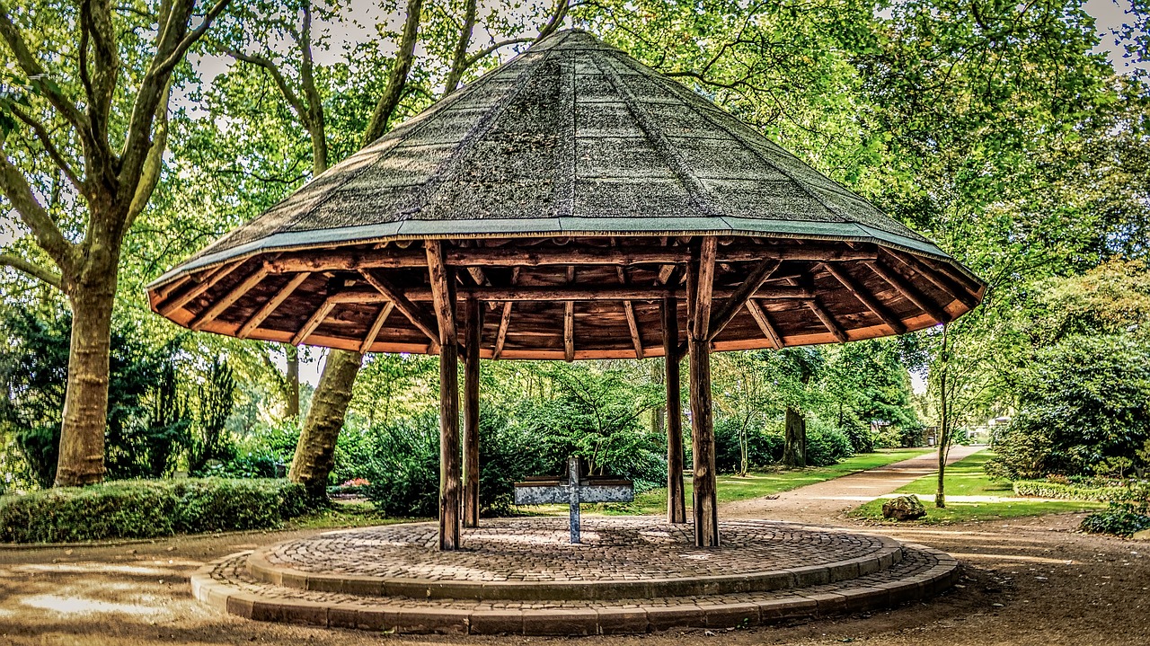 gazebo park landscape free photo