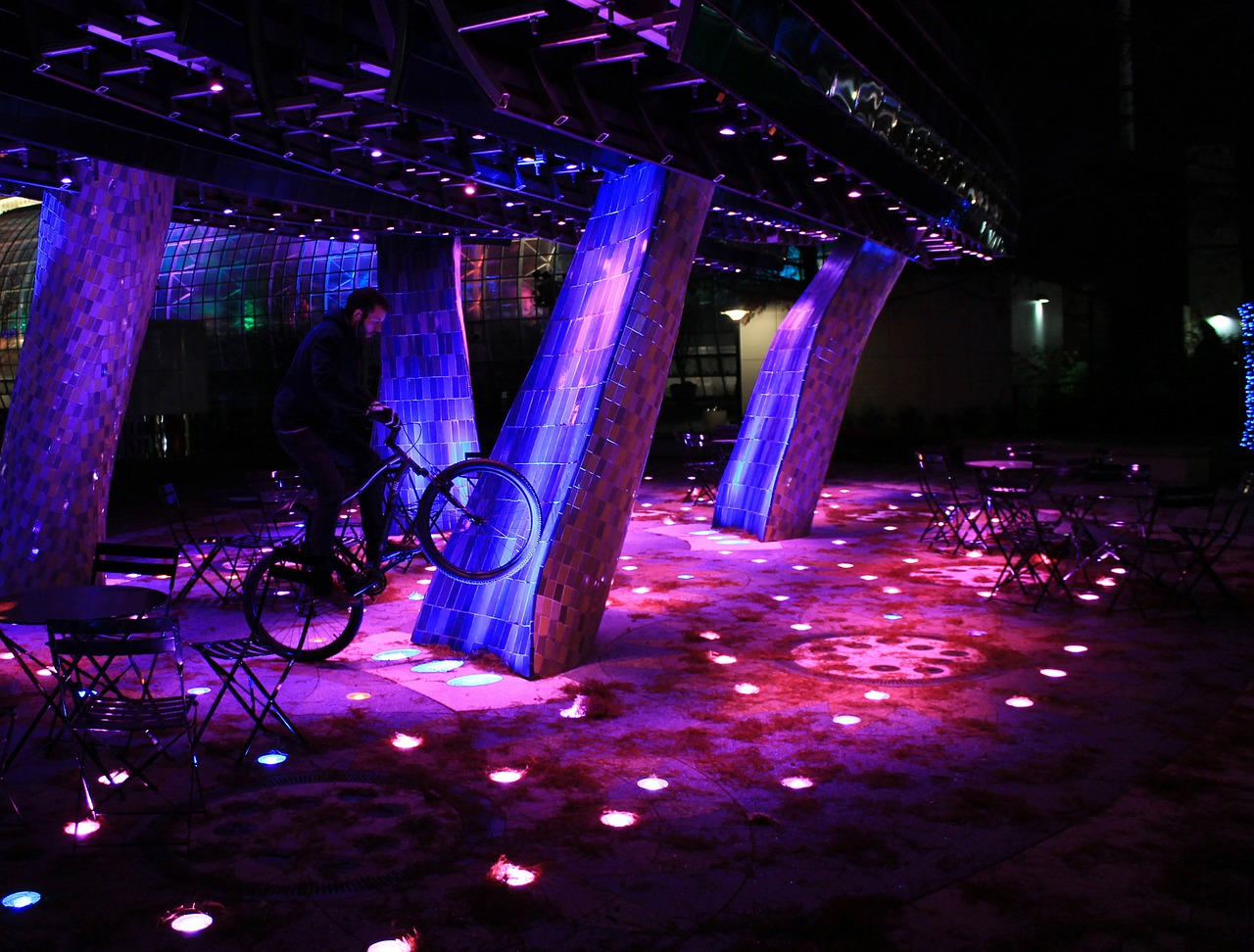 gazebo led lights bicycle free photo