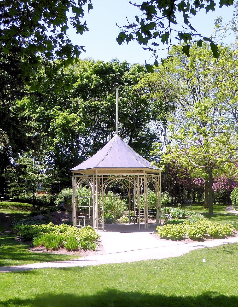 gazebo garden nature free photo