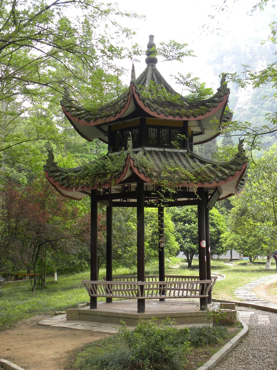 gazebo pagoda park free photo