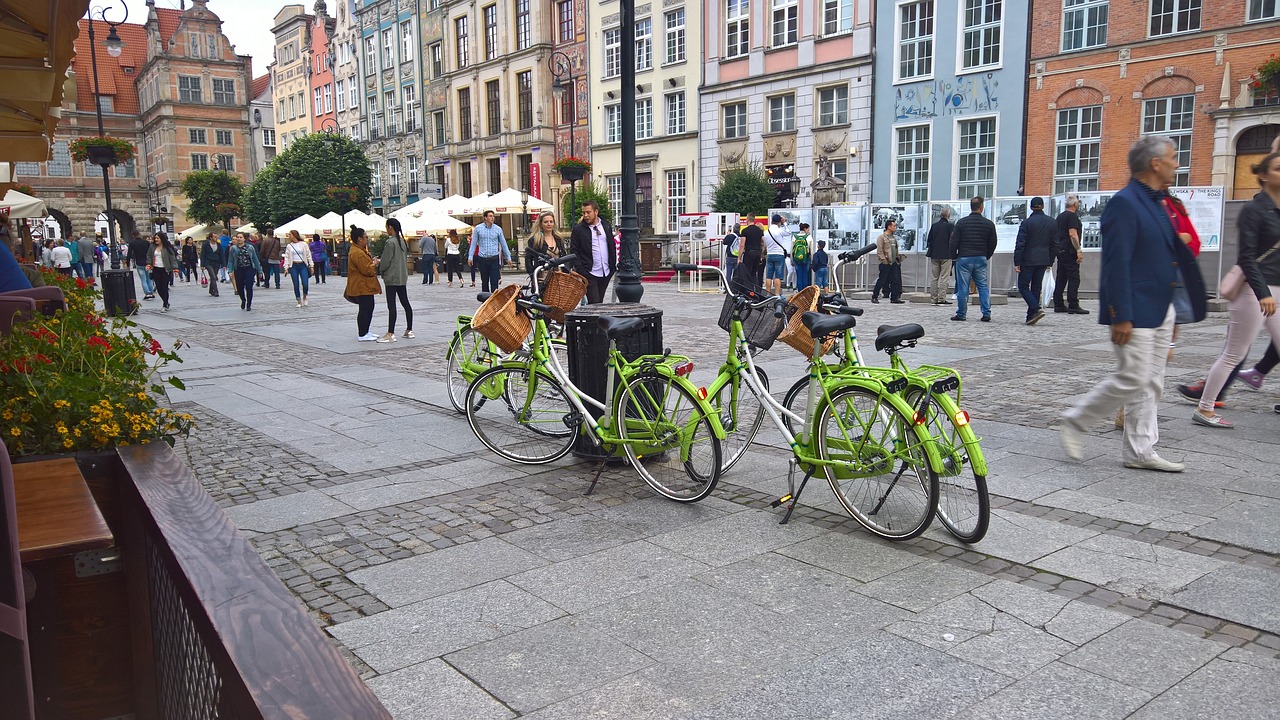 gdansk bikes bicycle free photo