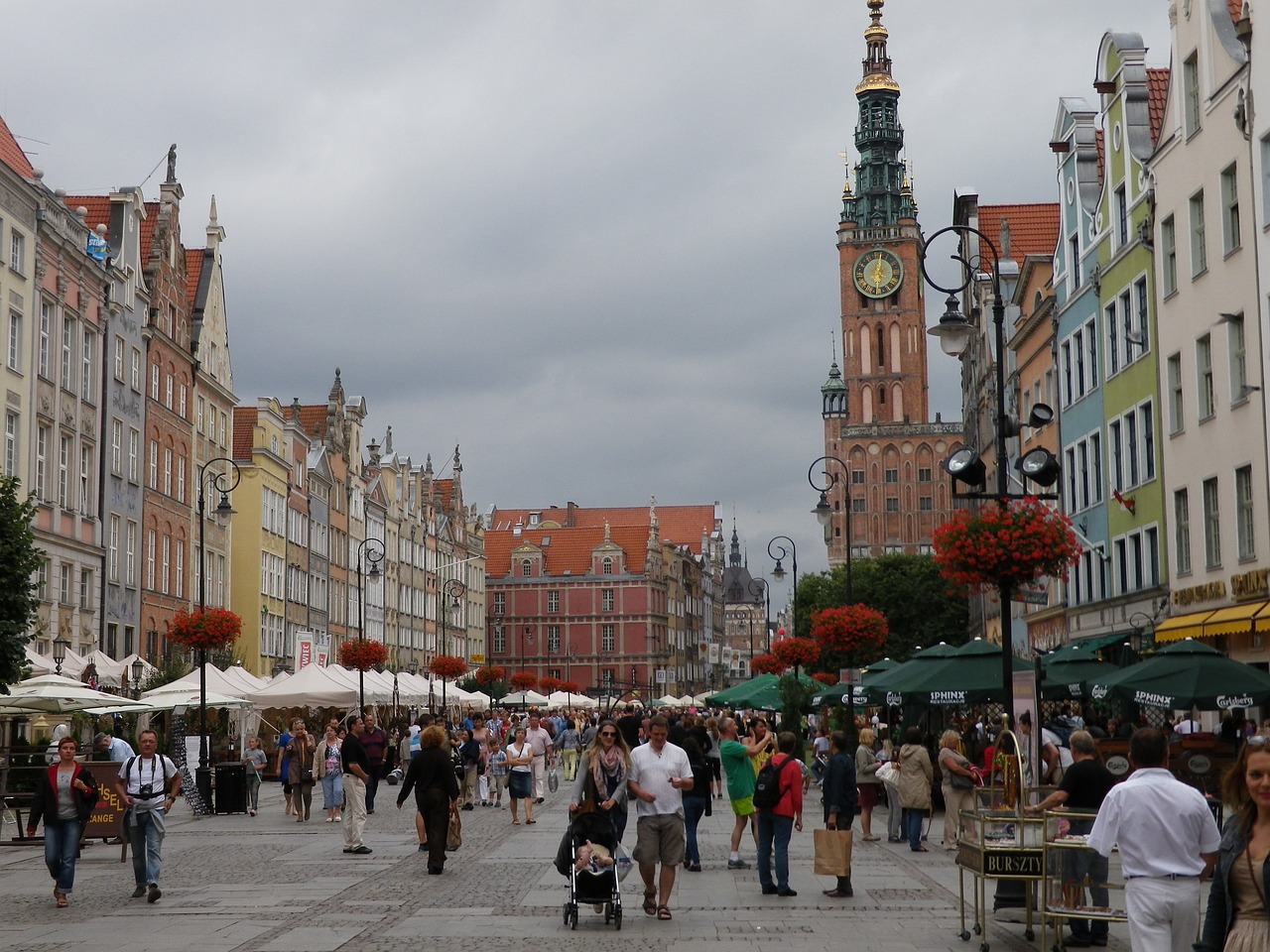 gdańsk old town townhouses free photo