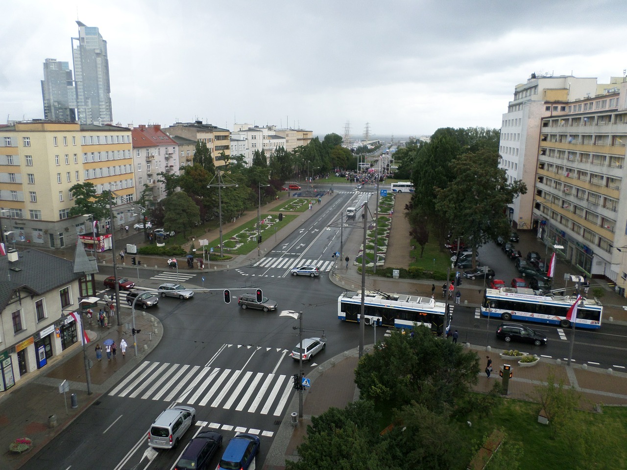 gdynia street view from above free photo