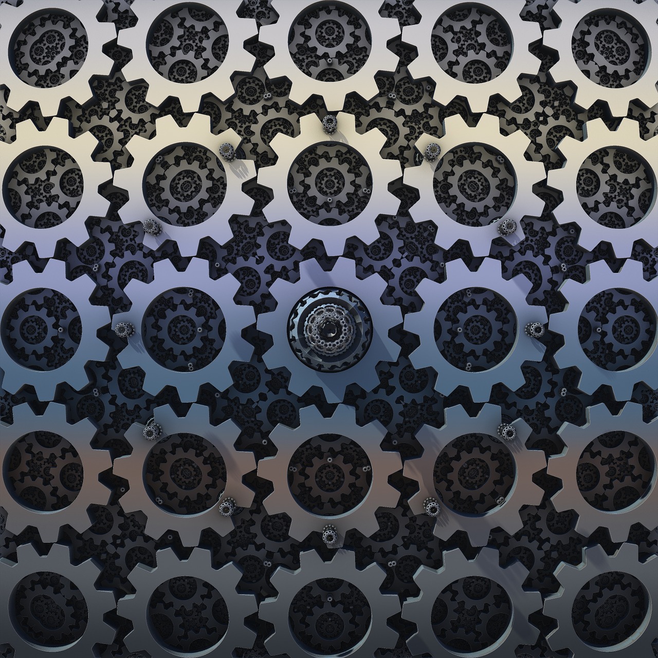 gears fractal render free photo
