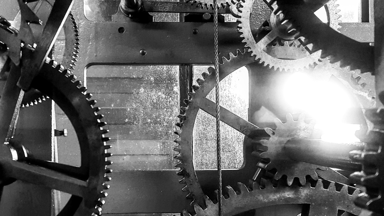 gears clock movement free photo