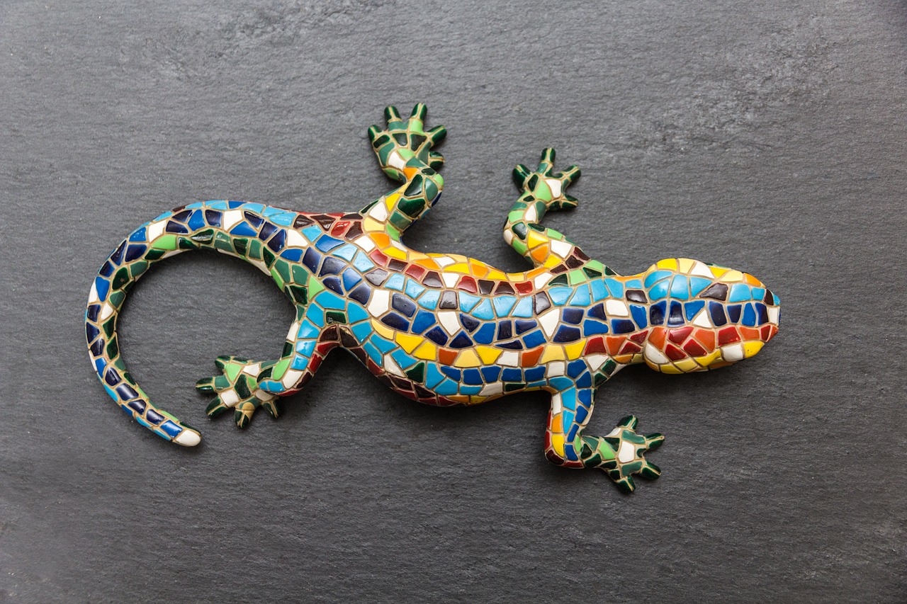 gecko mosaic lizard free photo