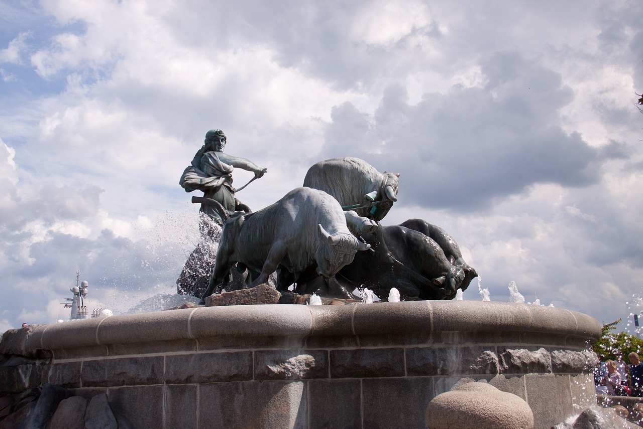 gefion fountain copenhagen free photo