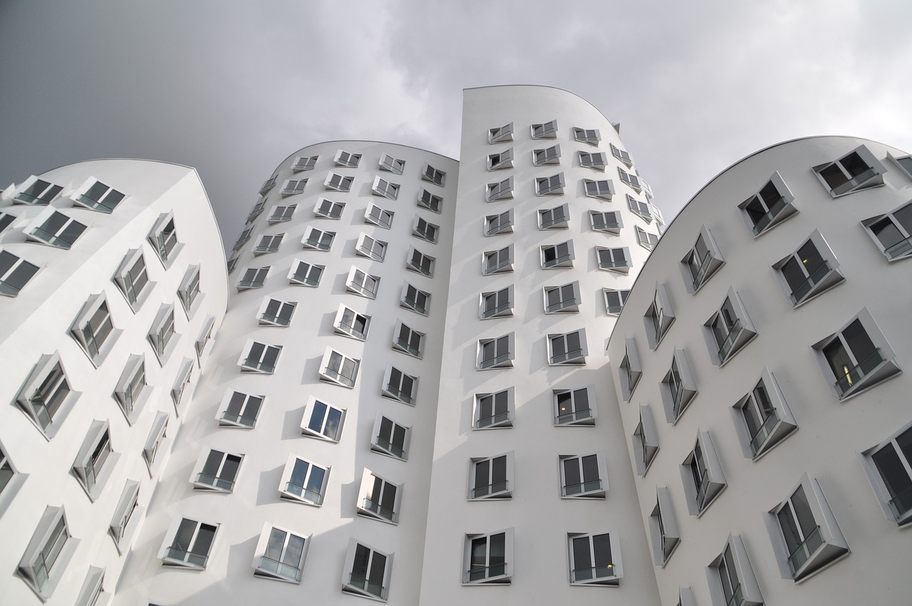 gehry buildings düsseldorf media harbour free photo