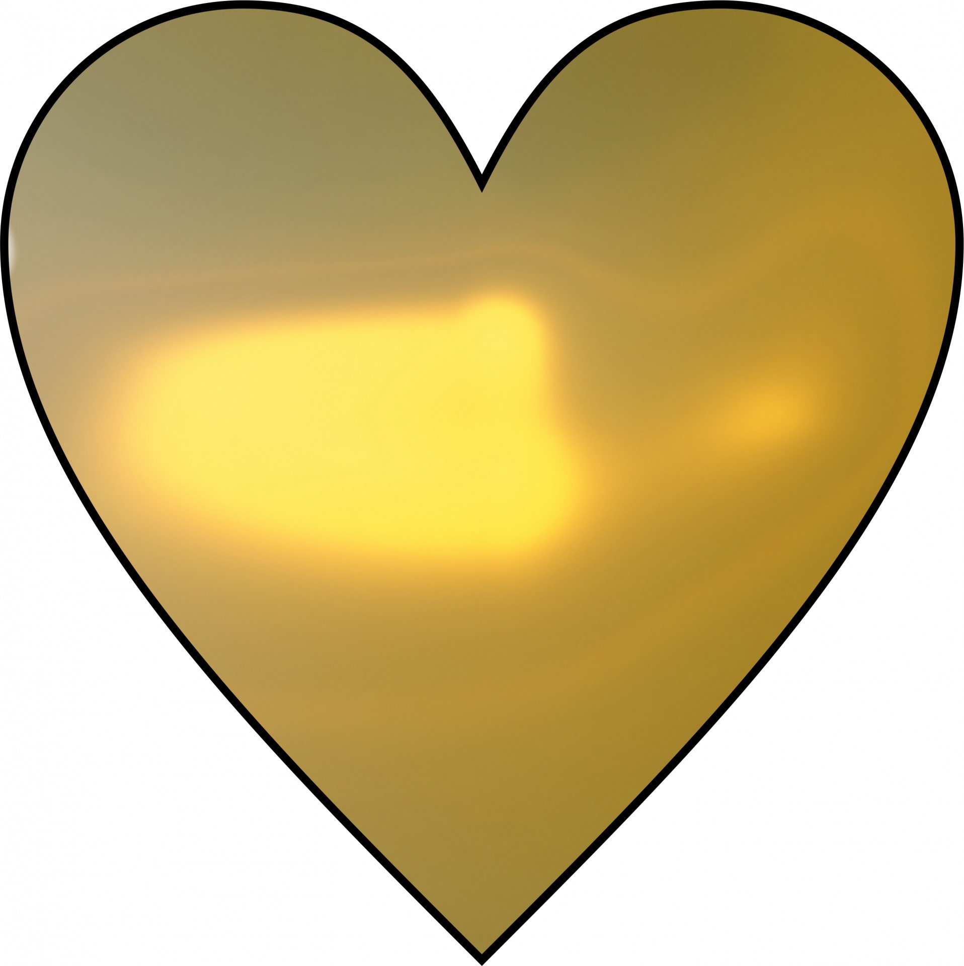 gold golden heart free photo
