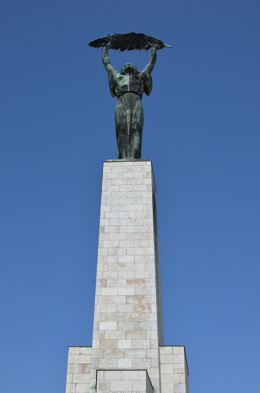 gellért hill statue of liberty budapest free photo