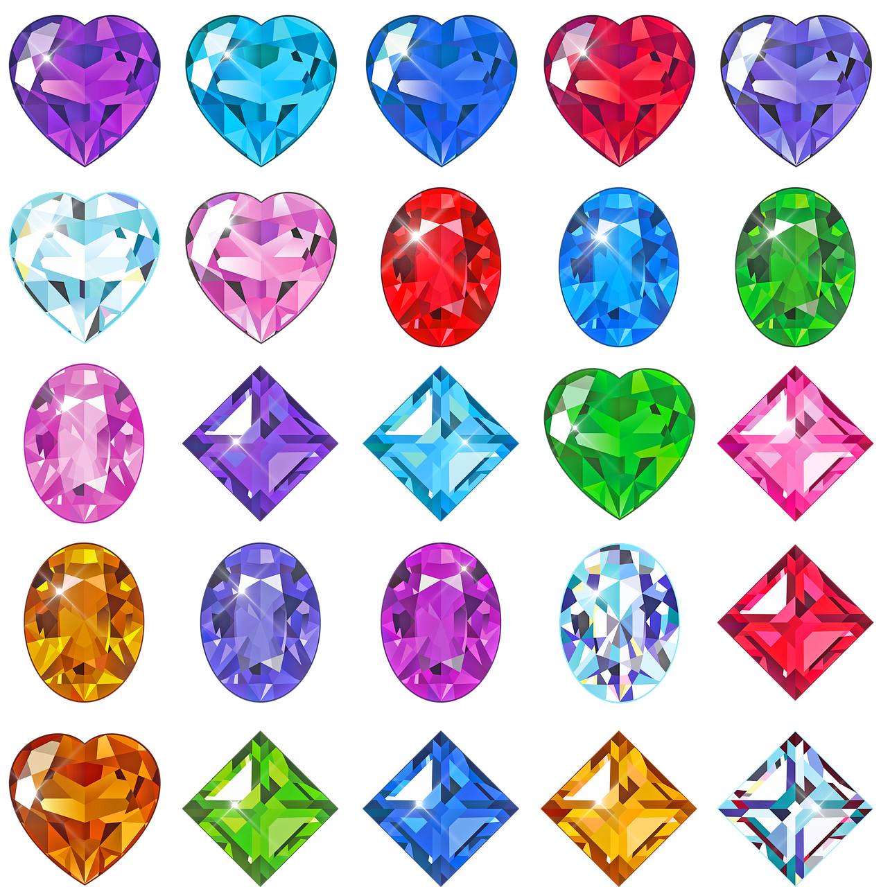 gems  diamonds  rubies free photo