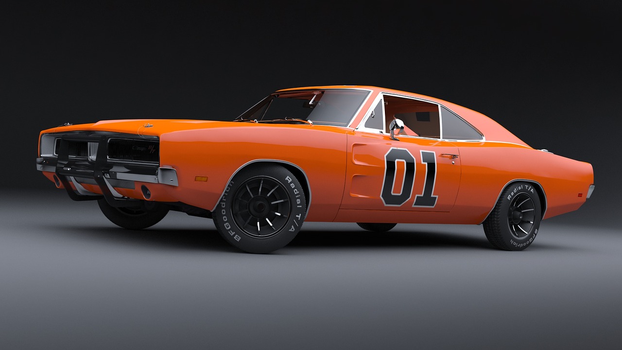 general lee dodge charger muscle car free photo
