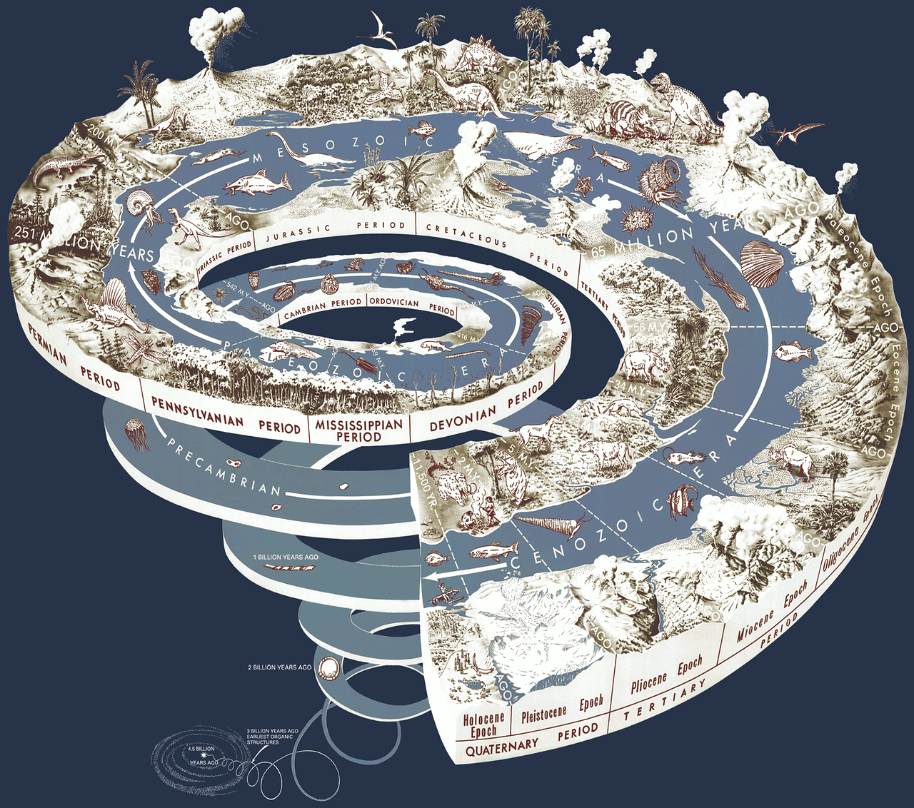 geological time spiral graphic history free photo