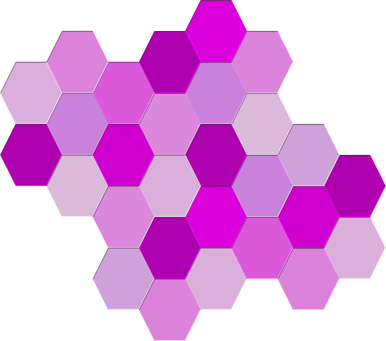 geometric hexagons purple free photo