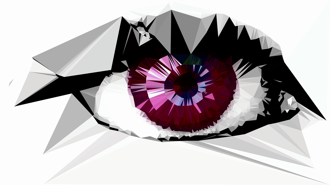 geometric eye pink free photo