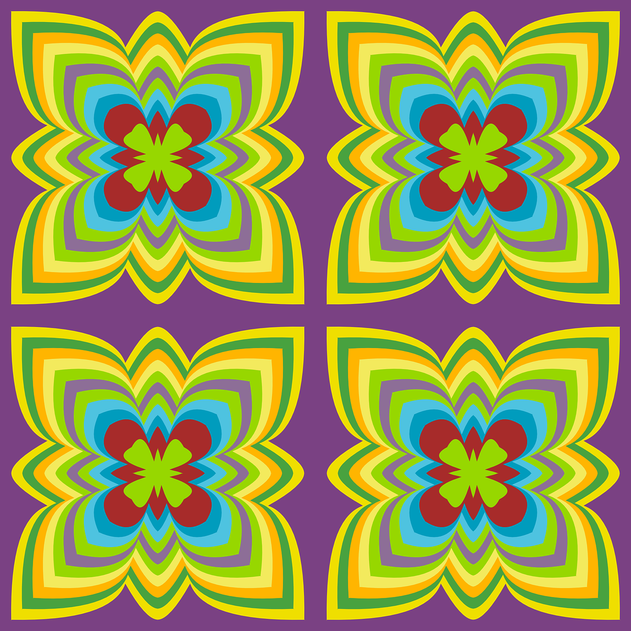 geometric flower pattern free photo