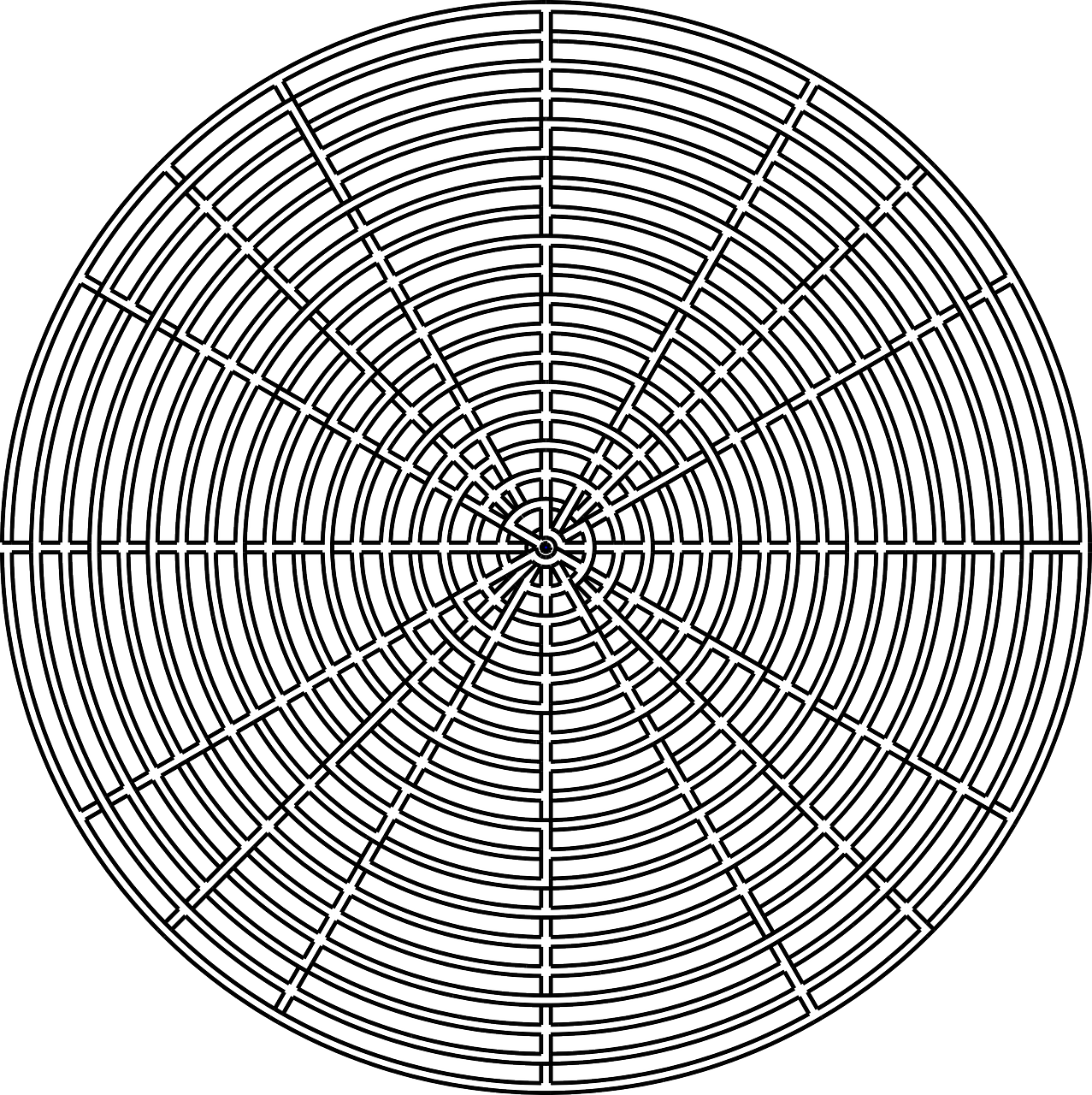 geometrical maze round free photo