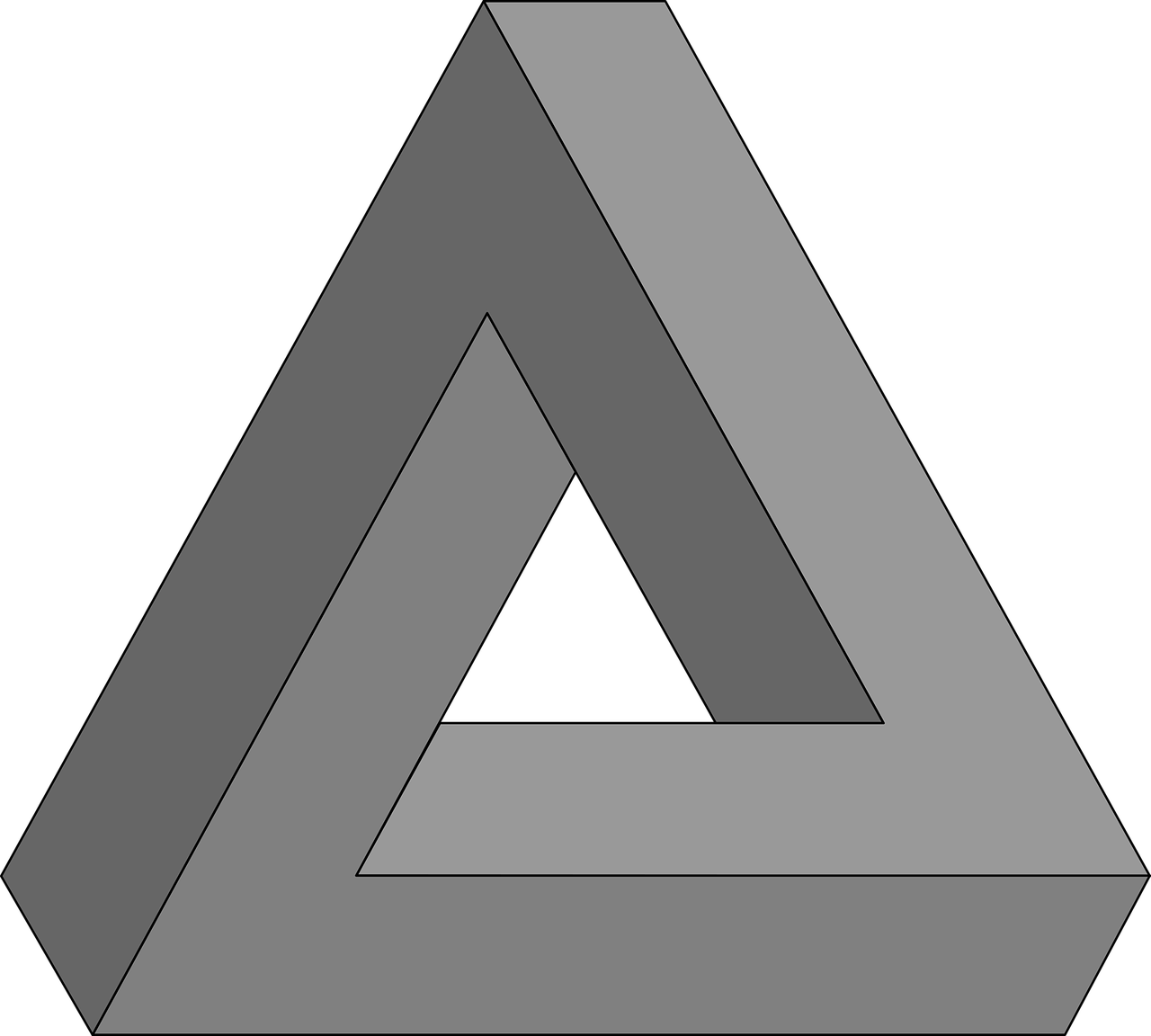 geometry impossible triangle optical illusion free photo