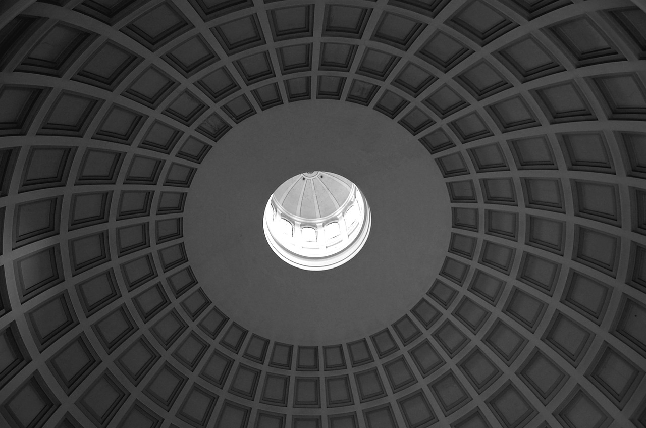 geometry architecture from the inside free photo