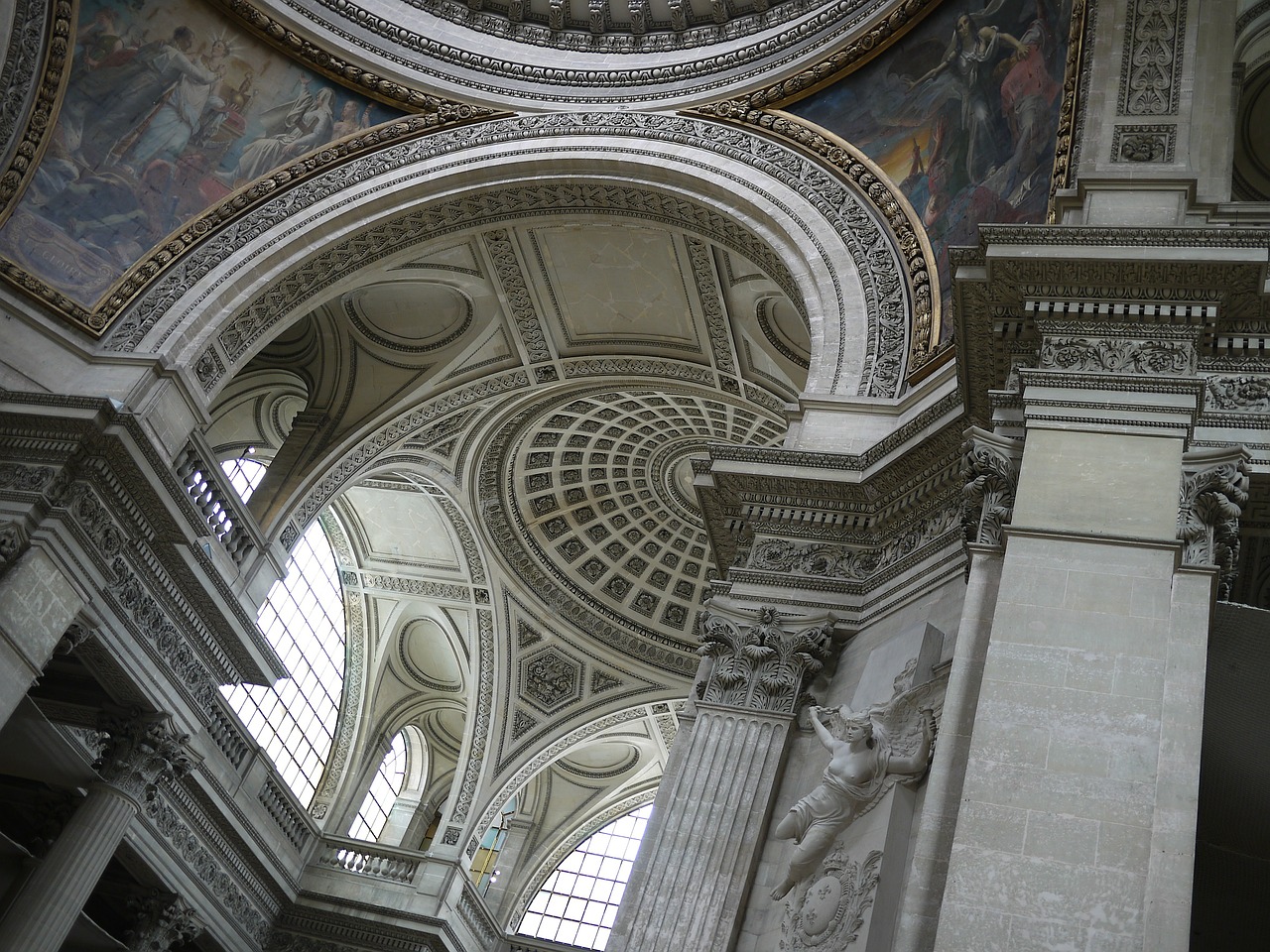 geometry pantheon paris free photo