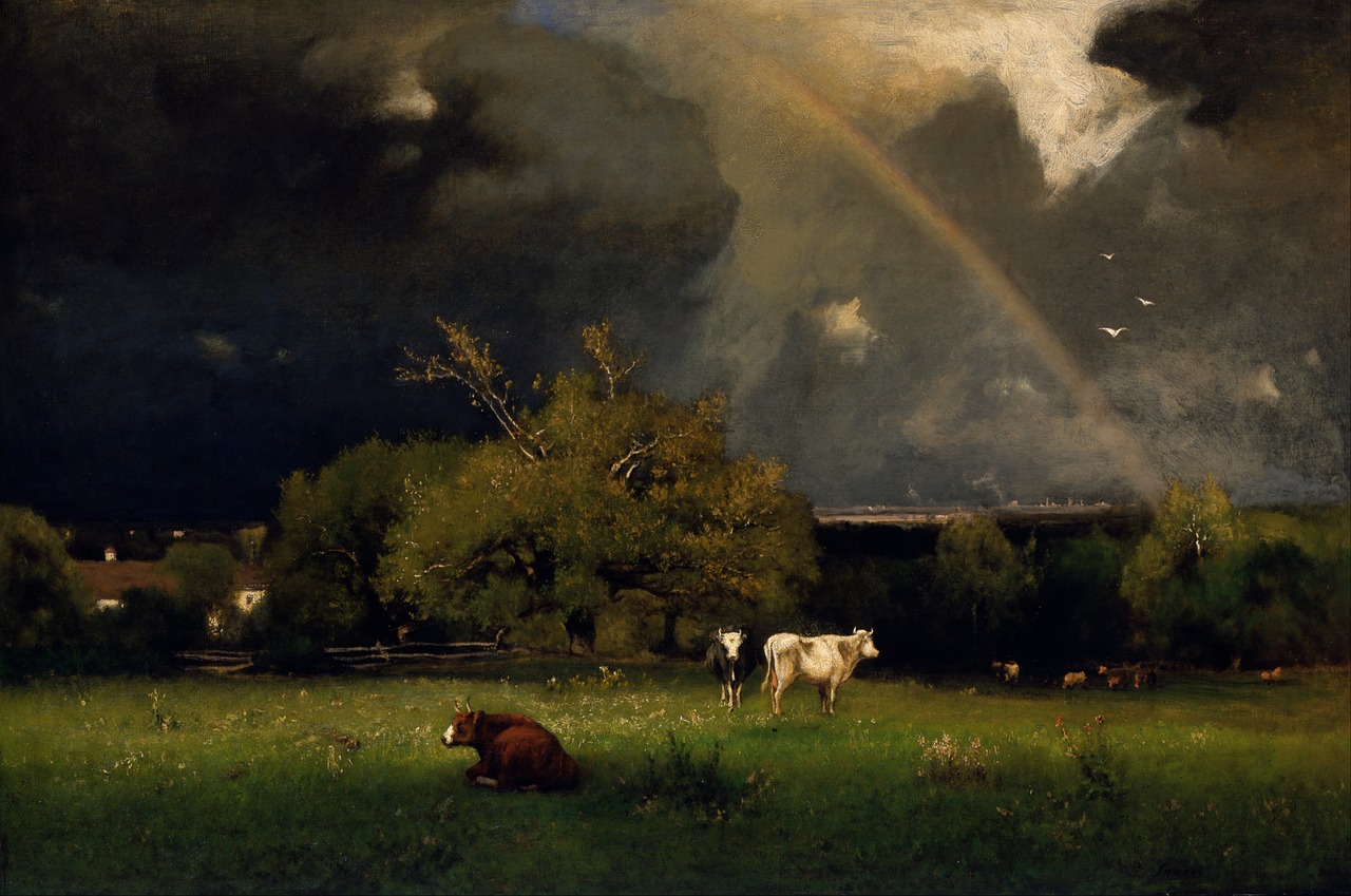 george inness painting oil on canvas free photo