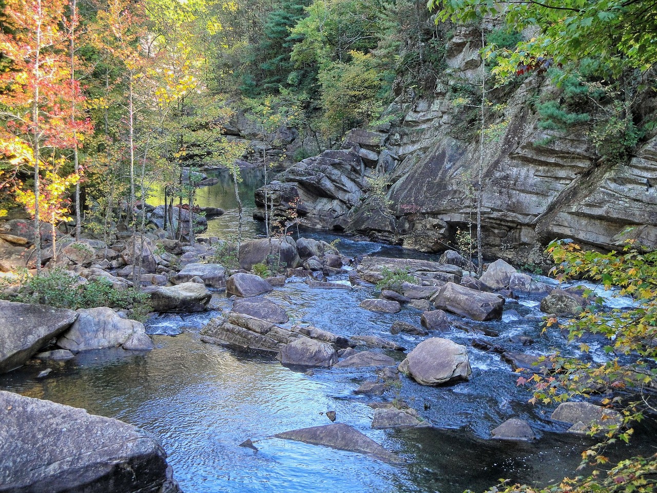 georgia tallulah gorge river free photo