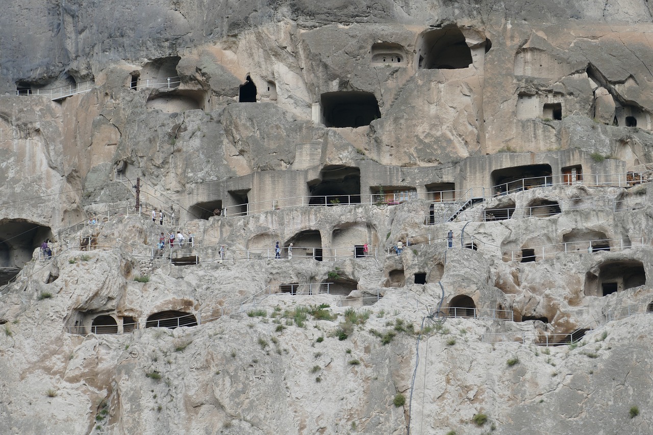 georgia  vardzia  cave city free photo