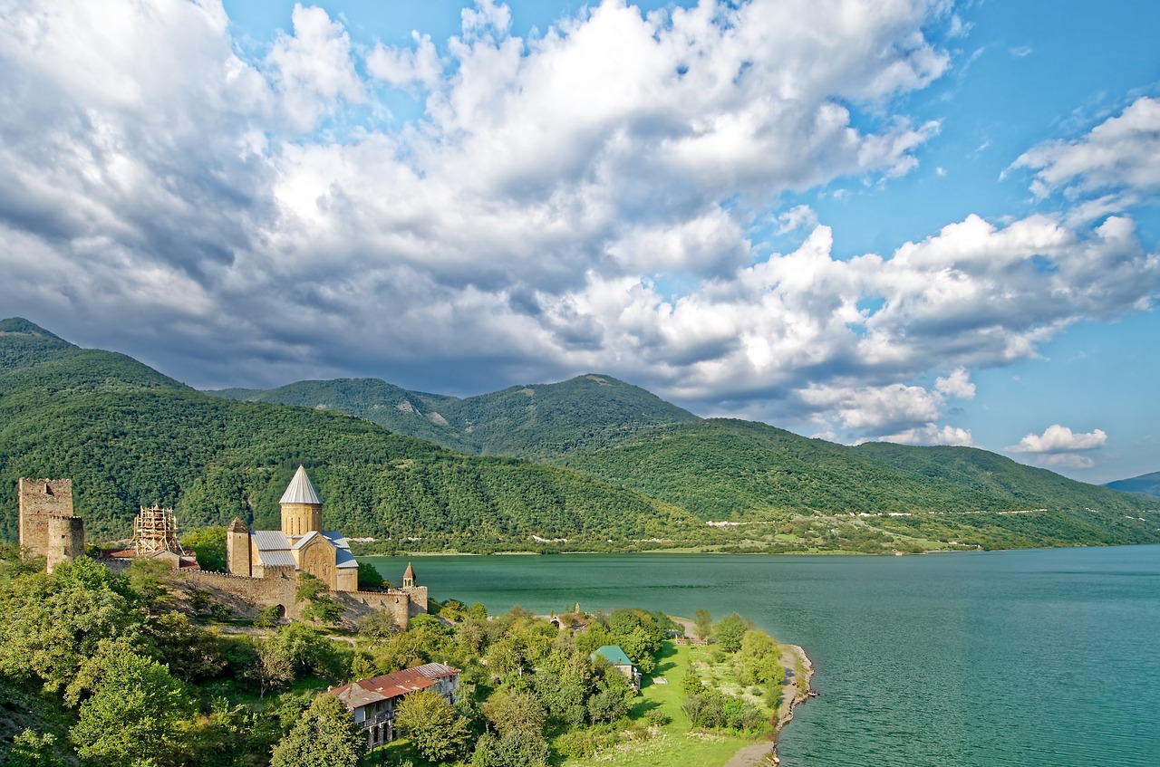 georgia  castle ananuri  fortress free photo