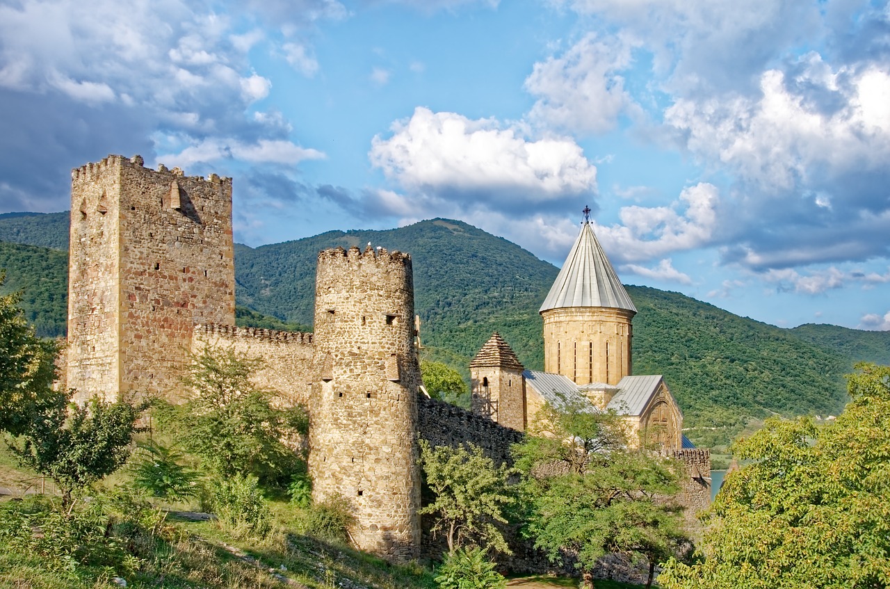 georgia  castle ananuri  church of the redeemer free photo