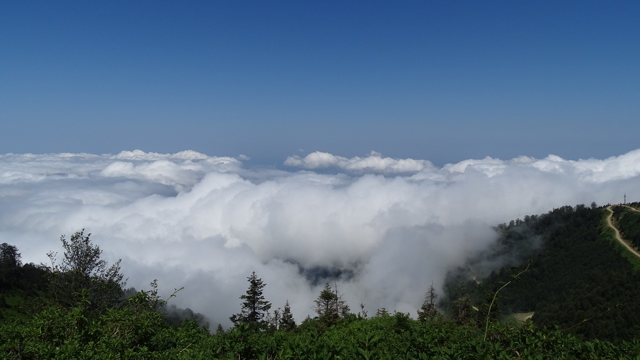 georgia mountains clouds free photo