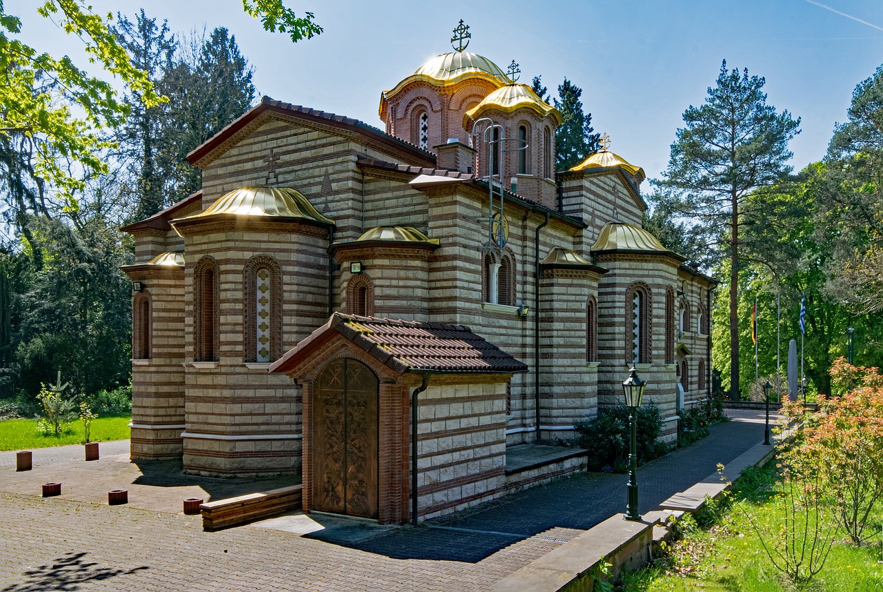 georgios church green castle park frankfurt free photo