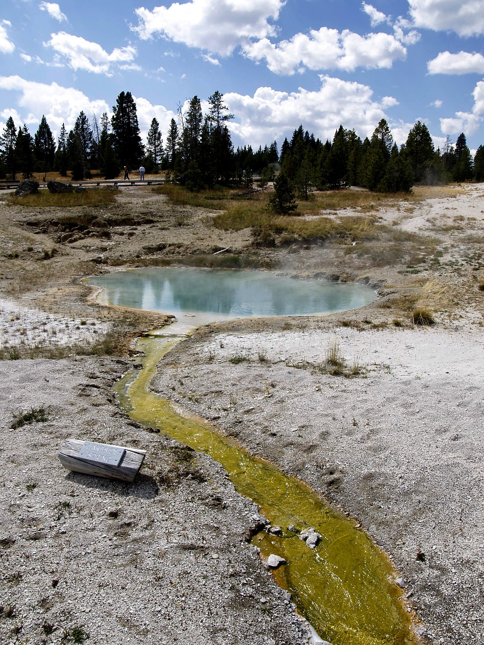 geothermal pond yellowstone national park free photo