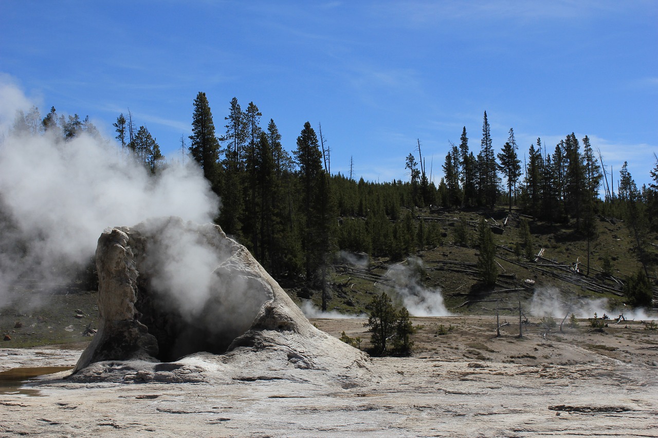 geothermal yellowstone geology free photo