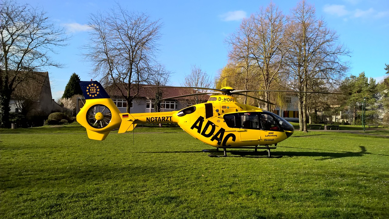 germany helicopter yellow free photo