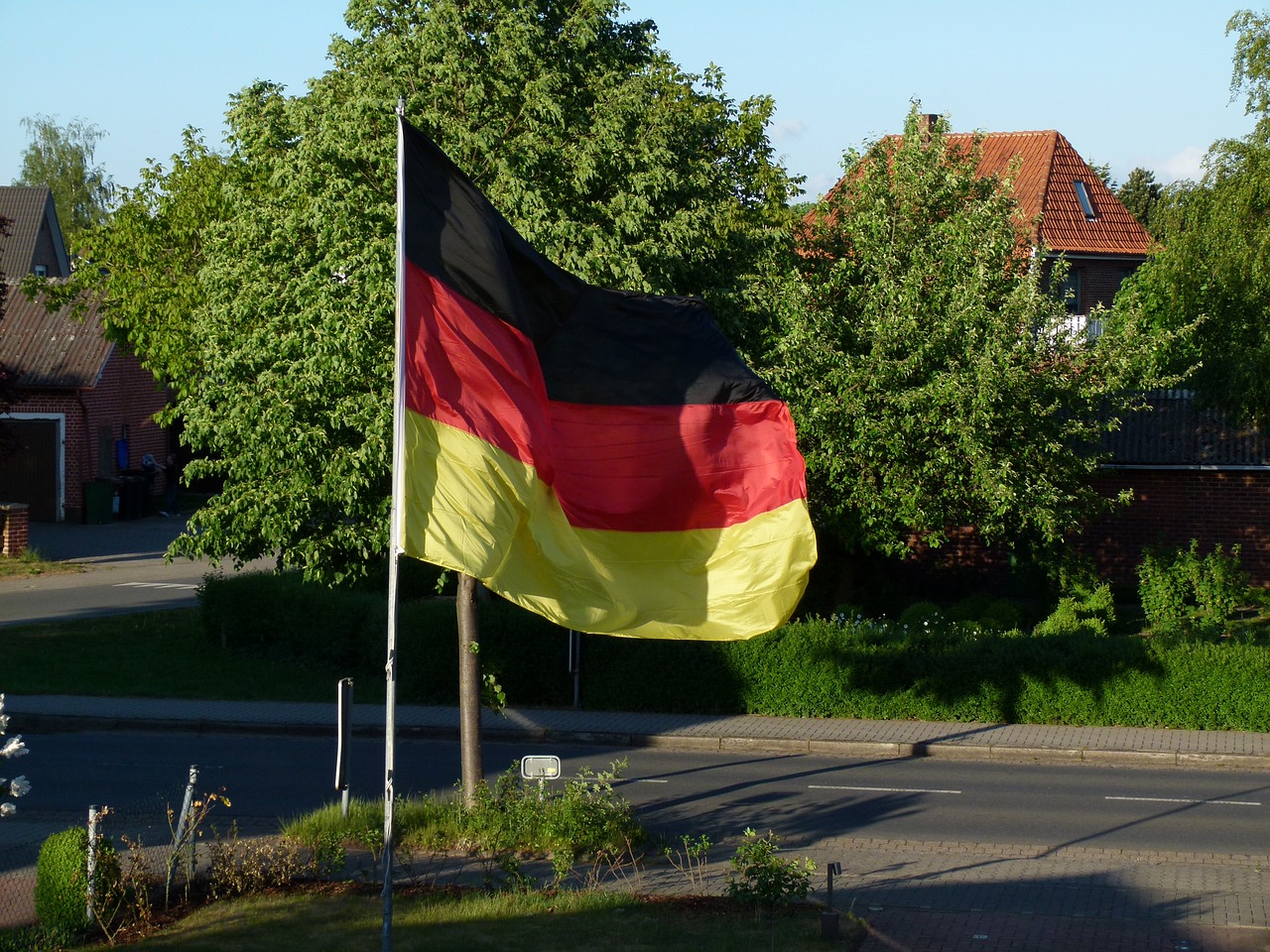 germany flag black red gold free photo
