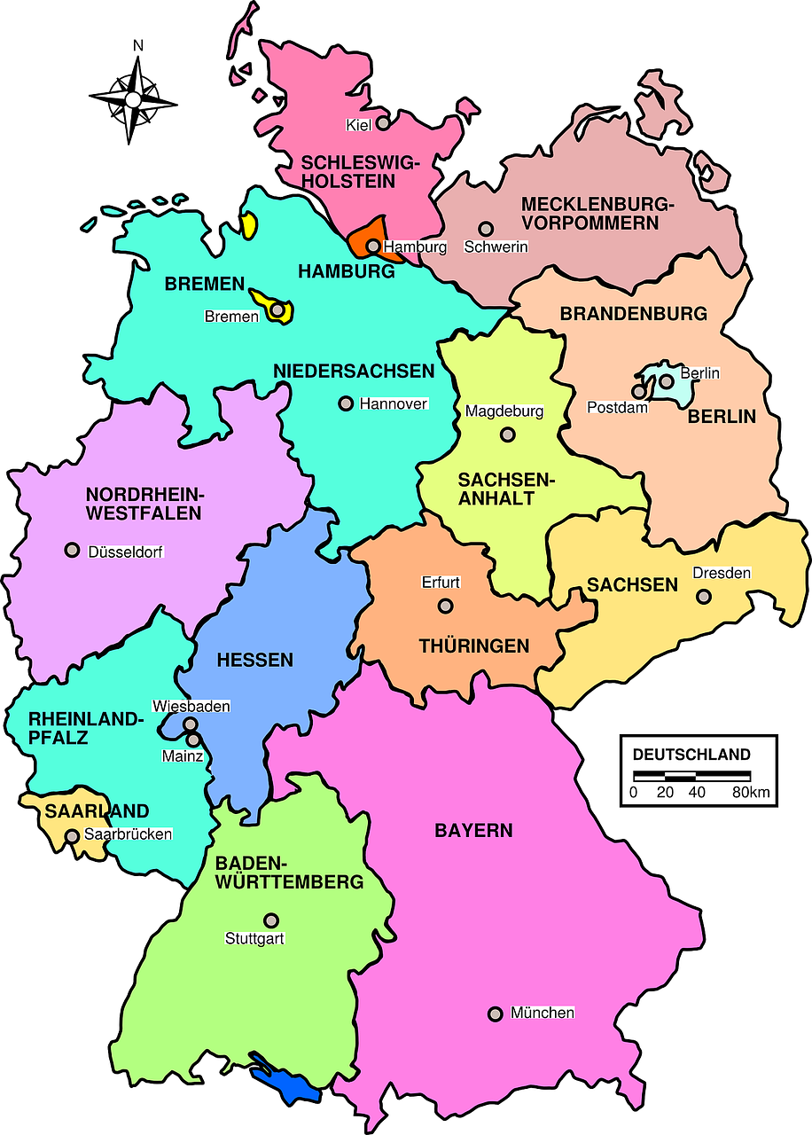 germany map political free photo