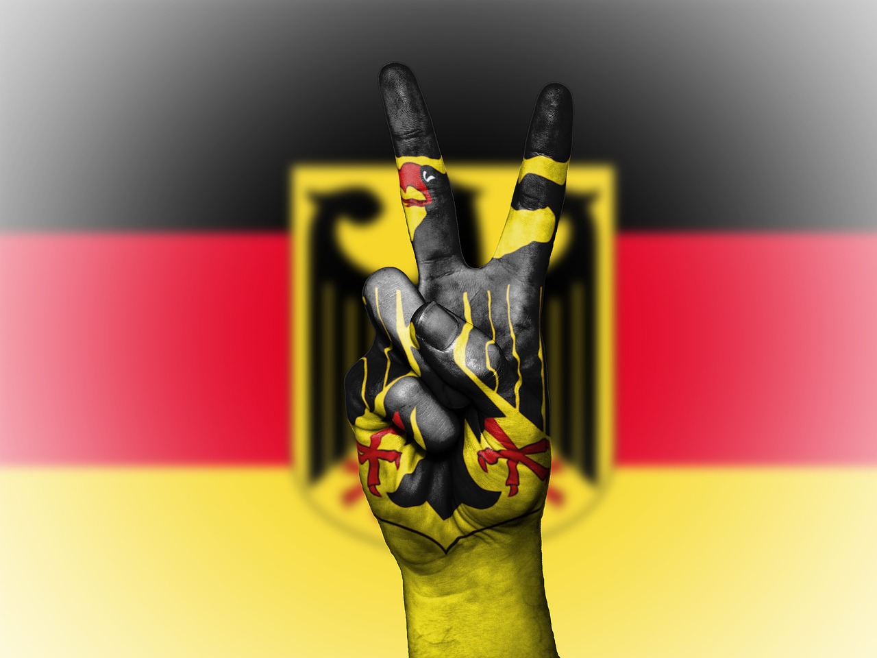 germany coat of arms germany peace hand free photo