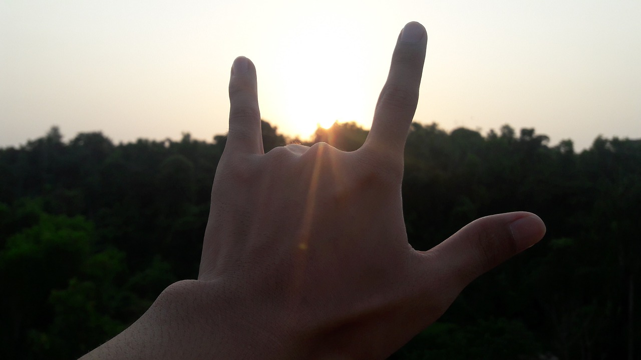 gesture hand sunlight free photo