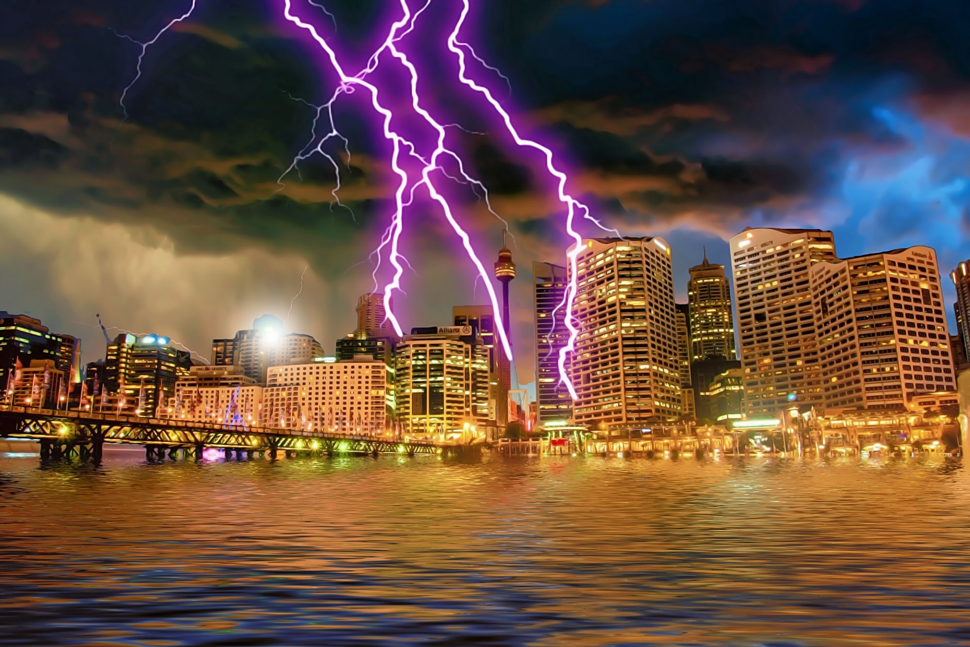 thunderstorms lightning storm free photo