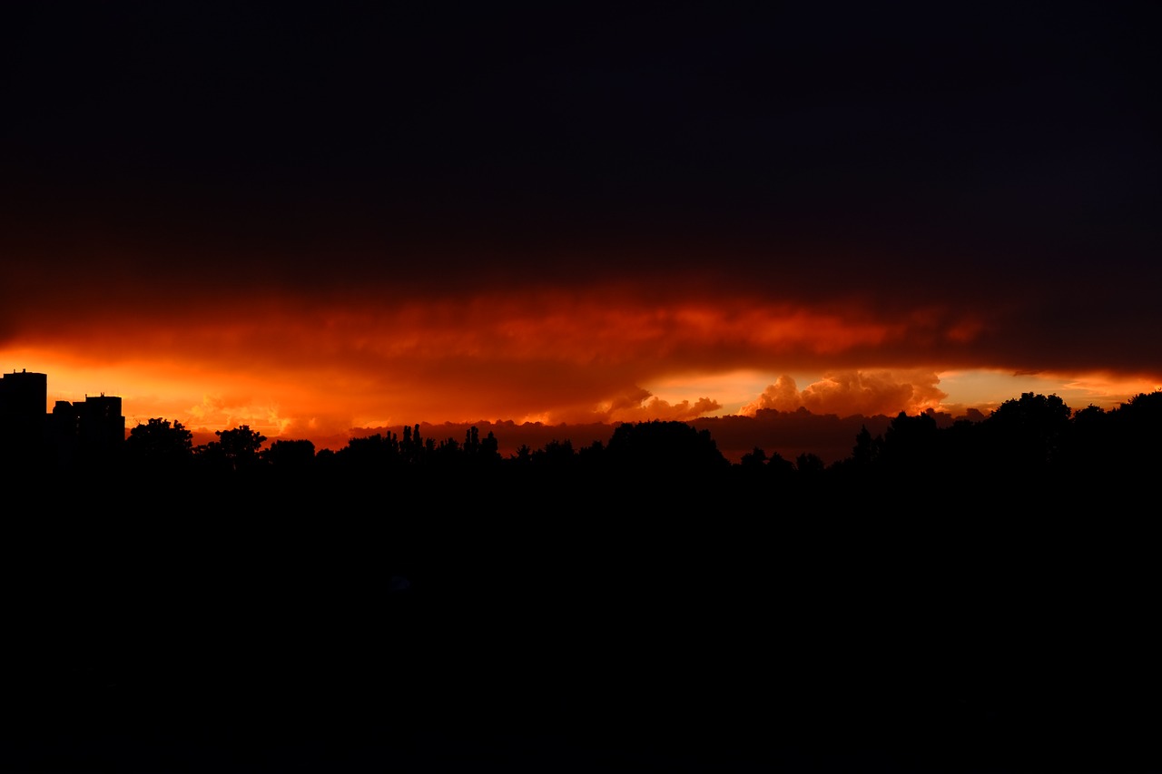 gewitterstimmung sunset evening sky free photo