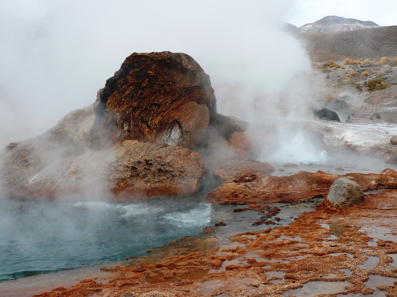 geyser landscape unrest free photo