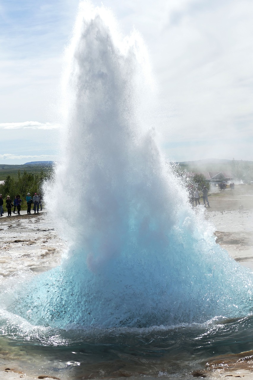 geyser iceland fountain free photo